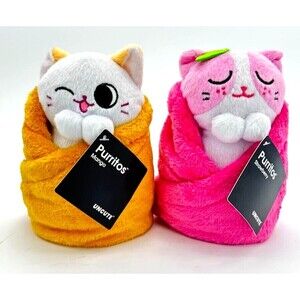 Purritos Mango & Strawberry Plush Cat Toys Set by Uncute - Adorable Collectible